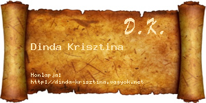 Dinda Krisztina névjegykártya