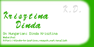 krisztina dinda business card